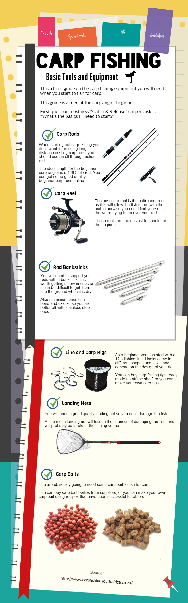Carp Fishing Tools And Equipment Infographic