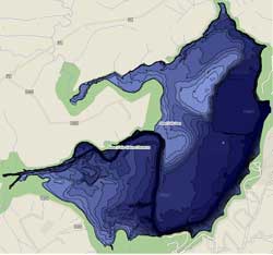 Albert Falls Contour Map